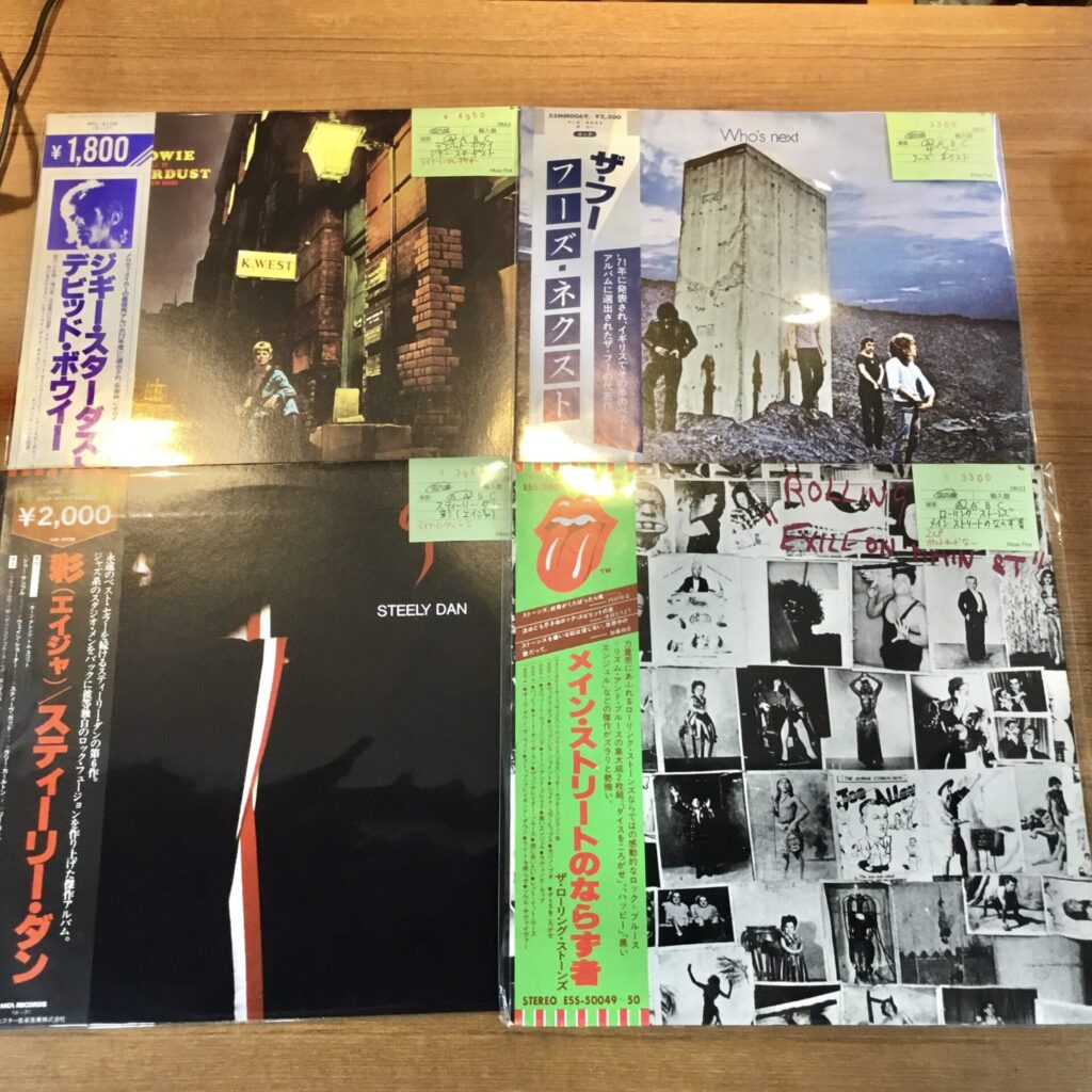 ロックの帯付きレコードが60枚程入荷しました!