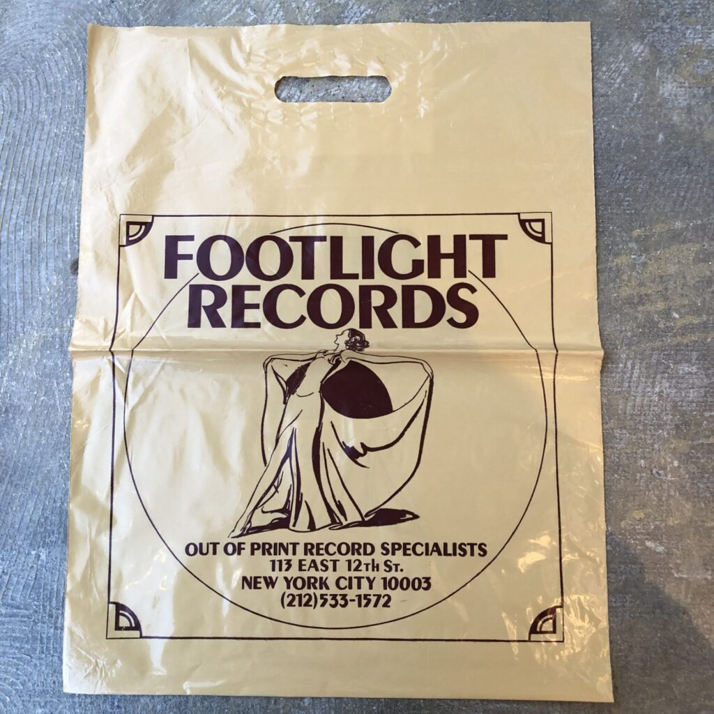 Footlight Records（NY） ニューヨークのレコード店 フットライトのショッパー