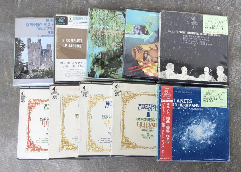 【新入荷情報】 クラシックのオープンリールテープが10本ほど入荷しました。ほとんどが輸入盤です。